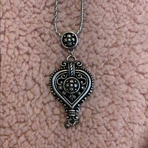 Silver Brighton heart necklace